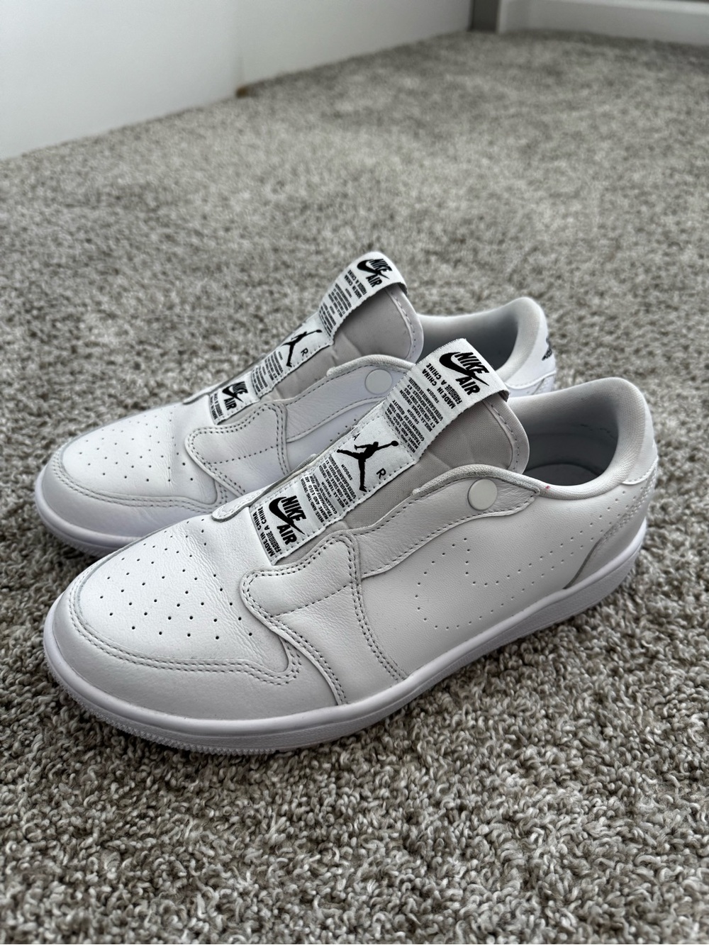 Nike Air Jordan White Low-Top Women’s Slip-On Sneakers